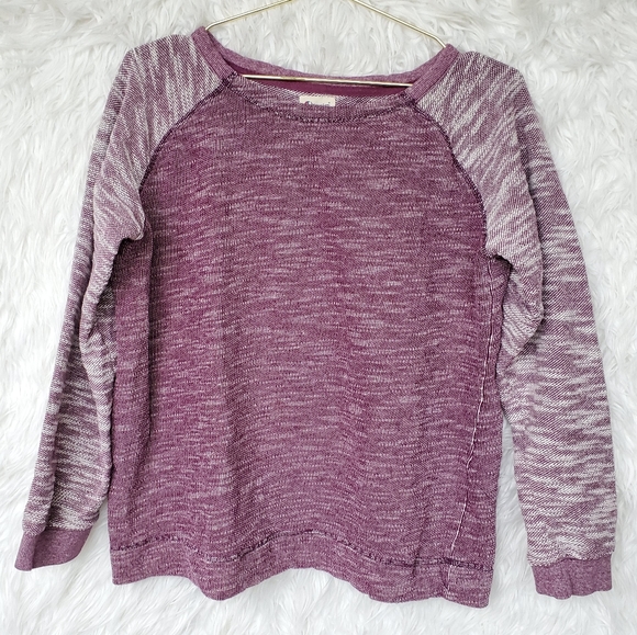 Champion Tops - Champion Heathered Purple Crewneck Sweatshirt L